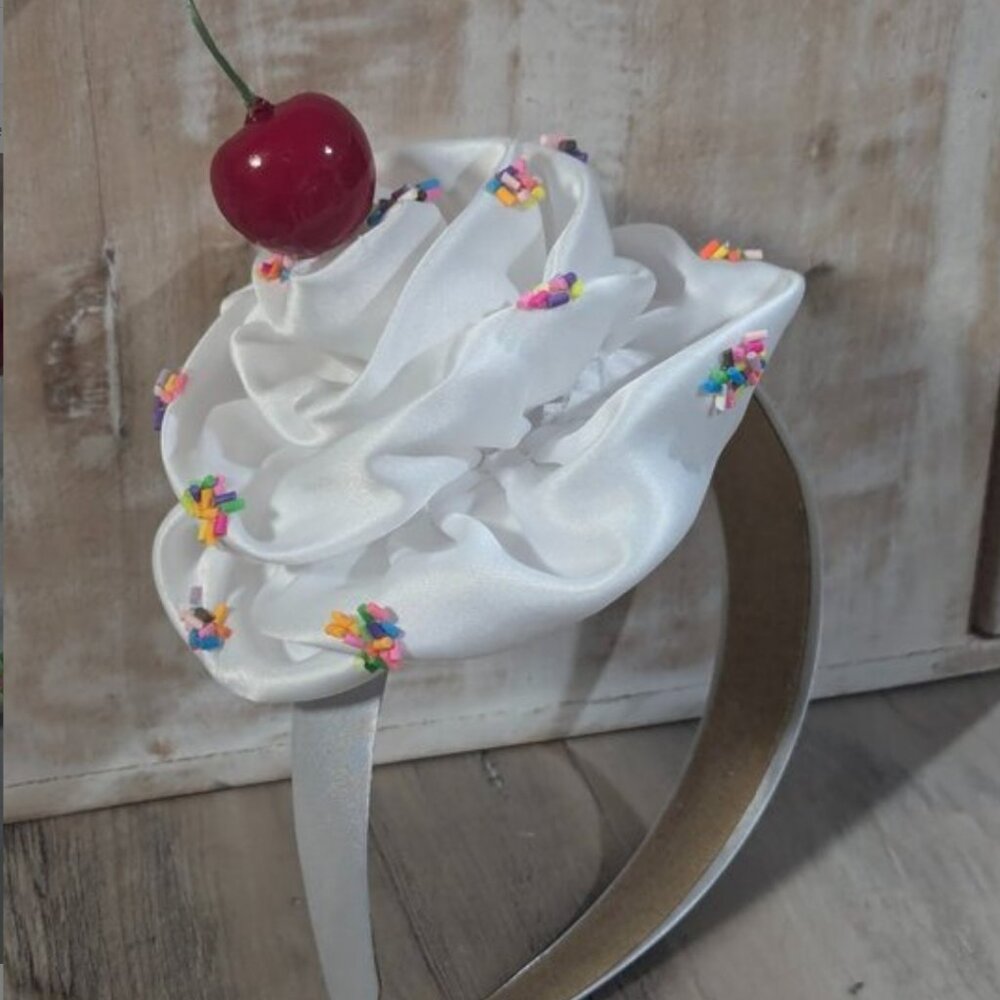 Whipcream sprinkles Cherry cupcake food ice cream costume Halloween adult child